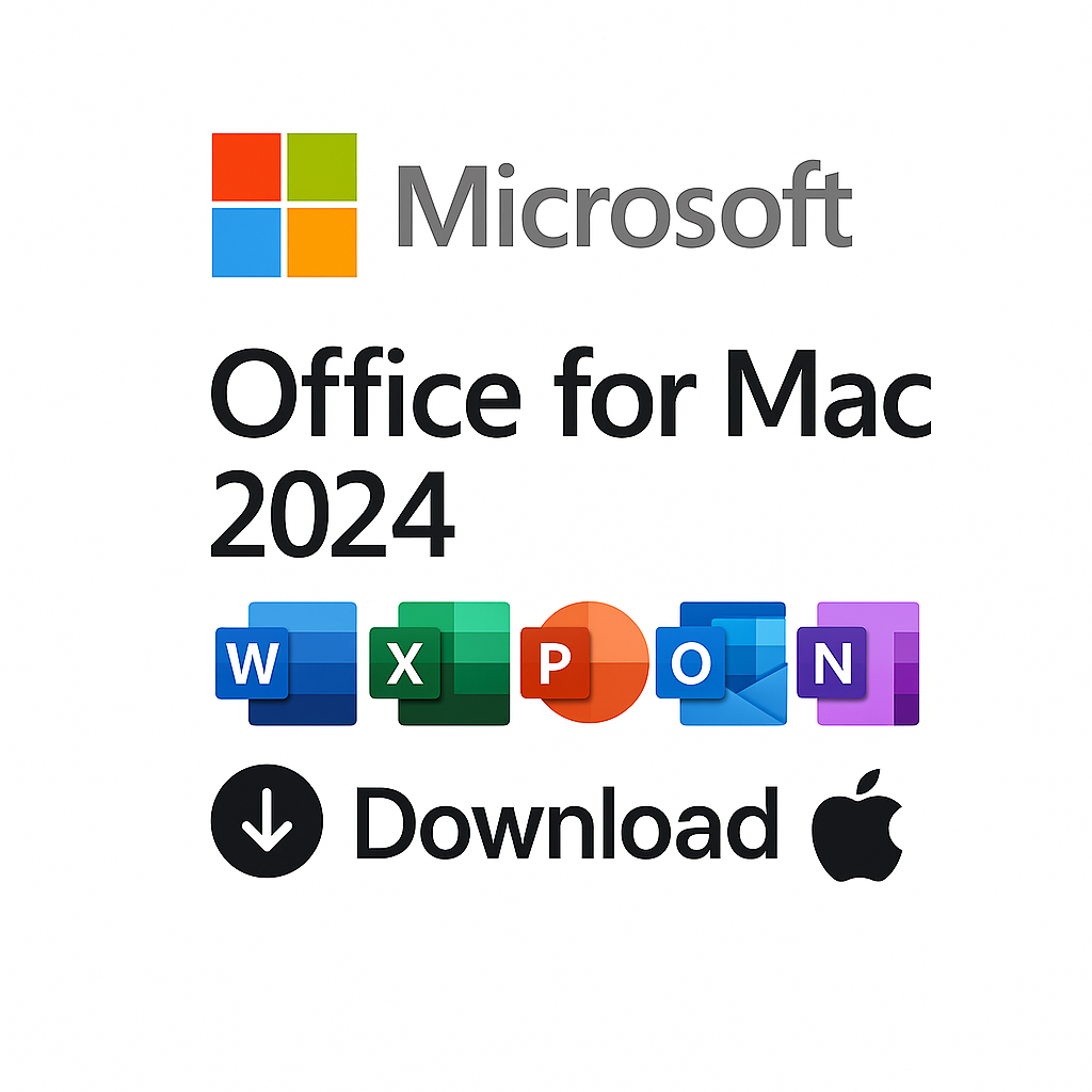 Microsoft Office Mac 2024 | Vollversion | Word, Excel, PowerPoint, Outlook