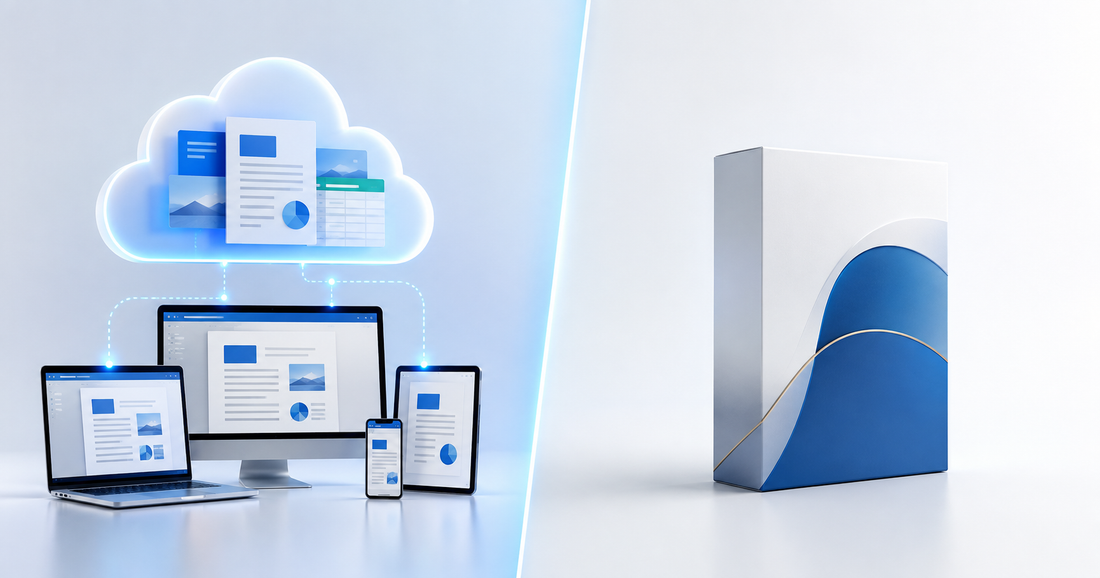 Microsoft 365 im Vergleich mit Office 2024 Einmalkauf