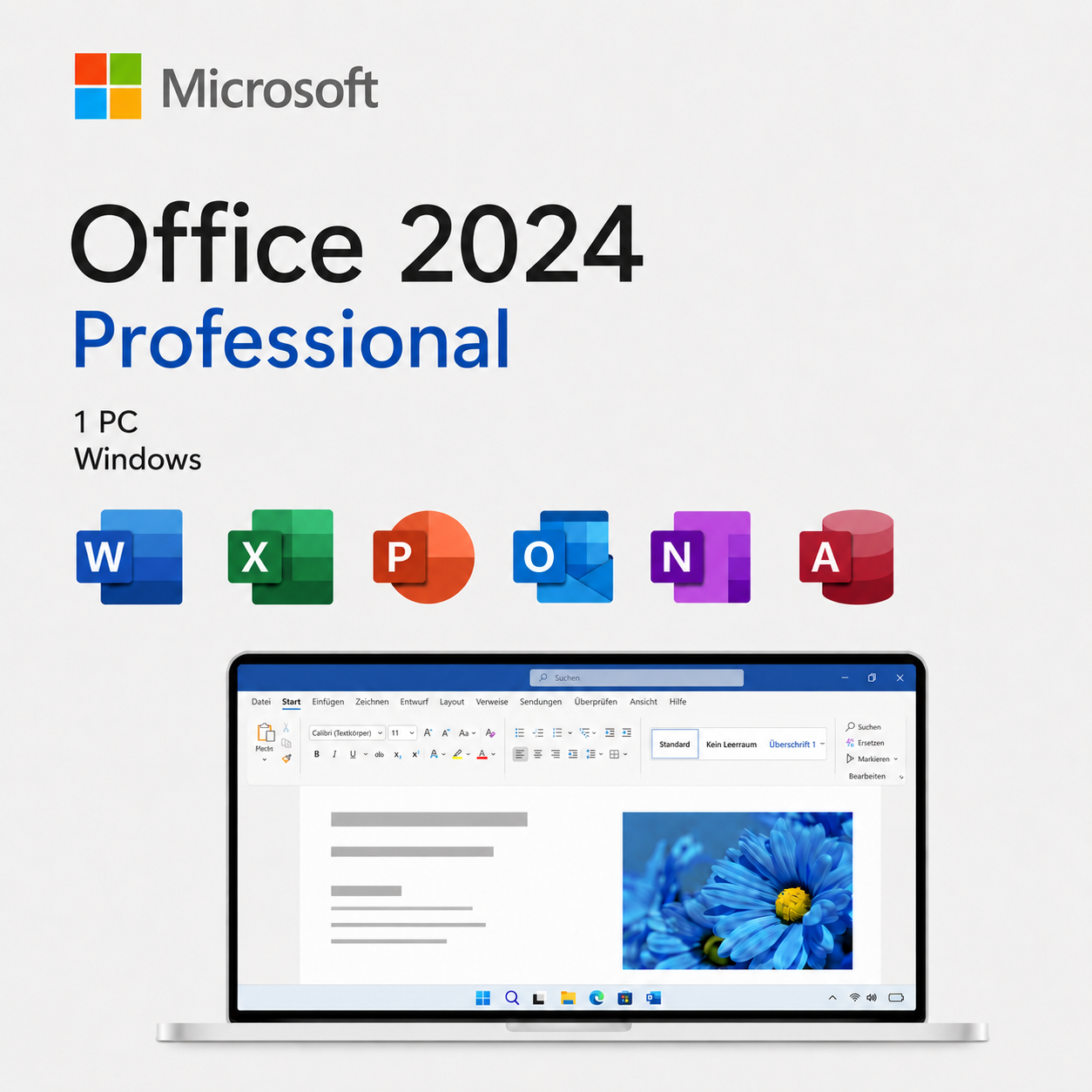 Microsoft Office 2024 Professional für Windows