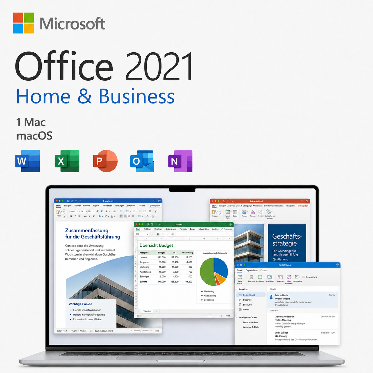 Microsoft Office 2021 Home & Business für Mac