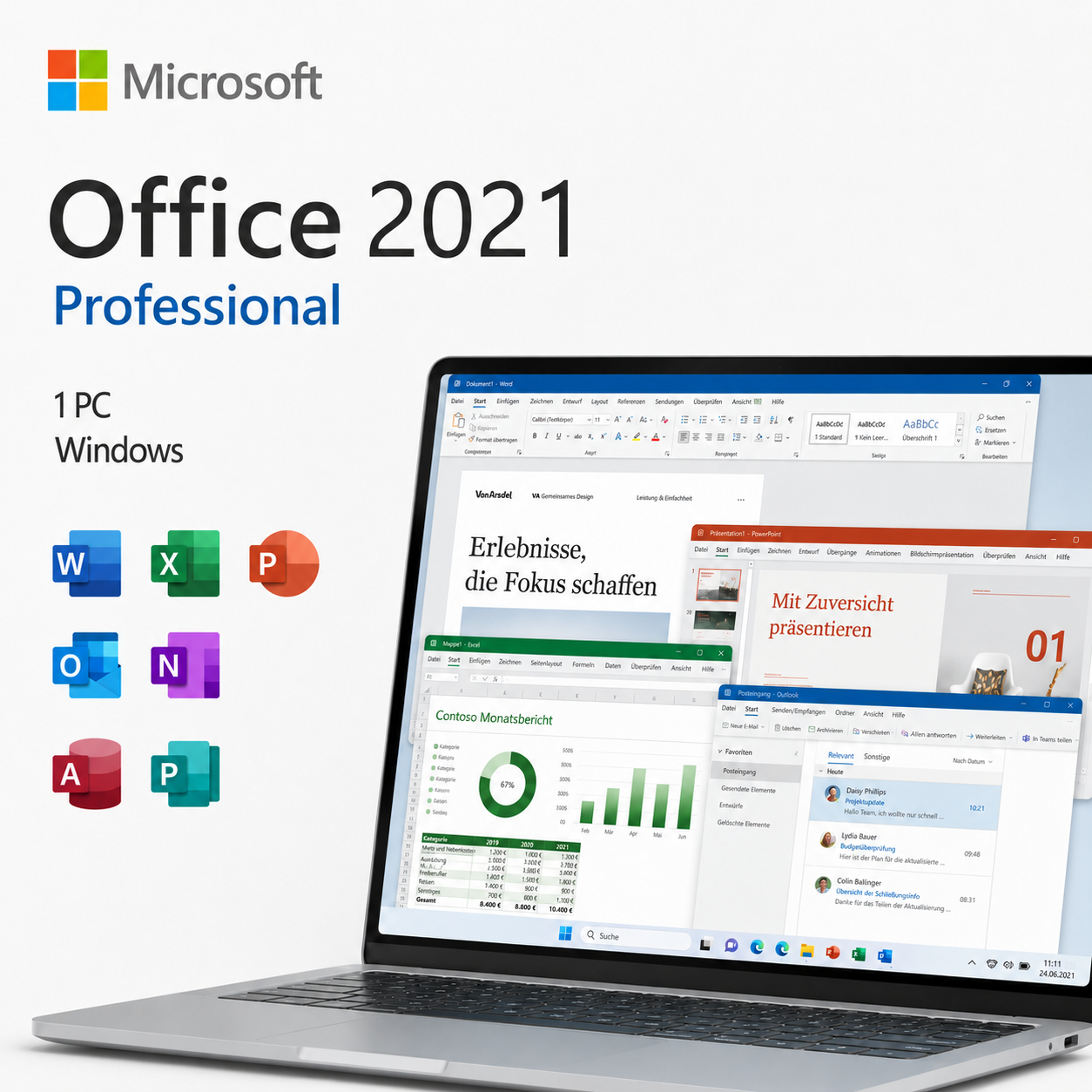 Microsoft Office 2021 Professional für Windows