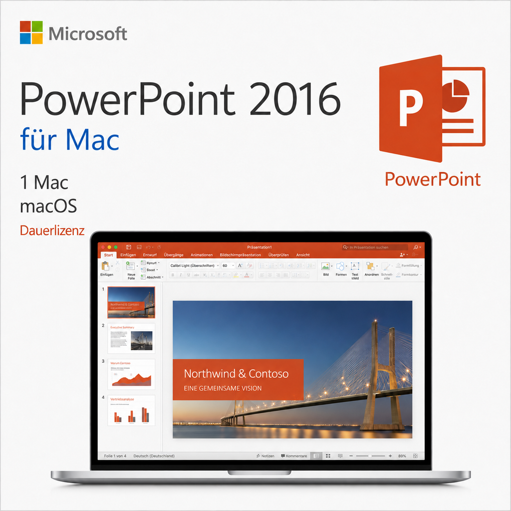 Microsoft PowerPoint 2016 für Mac