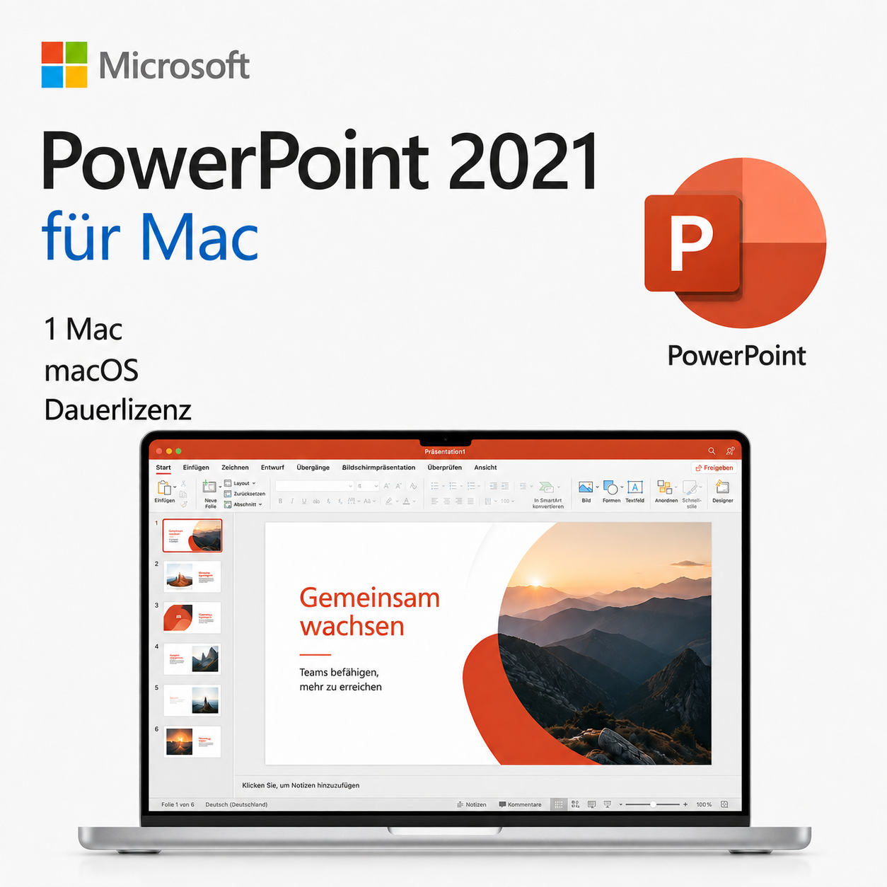 Microsoft PowerPoint 2021 für Mac