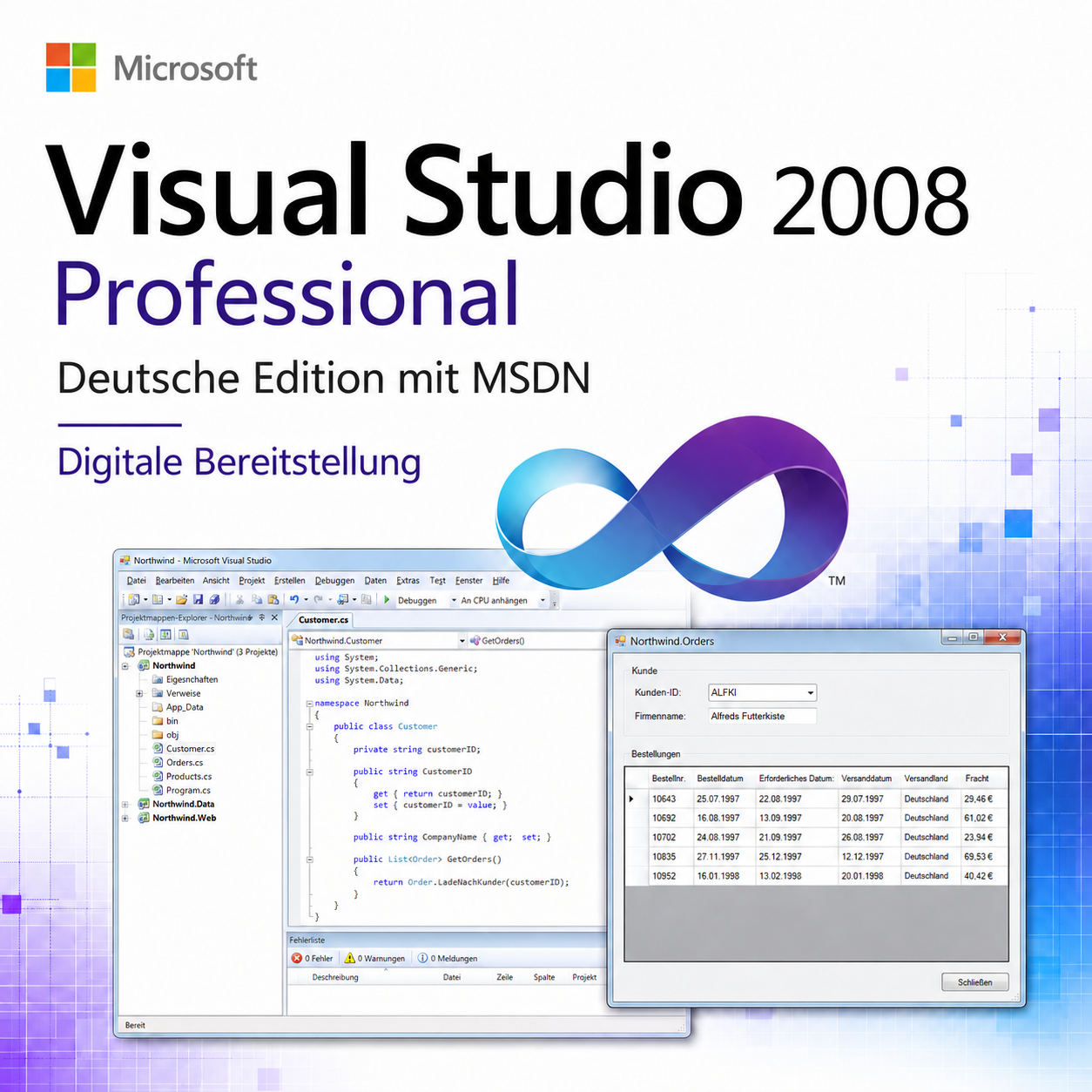 Microsoft Visual Studio 2008 Professional – Deutsch mit MSDN
